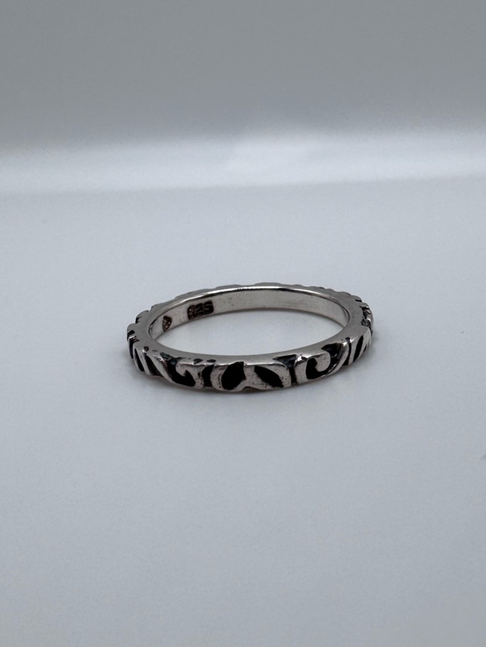 Silpada Sterling Silver 925 Stackable Carved Eternity Band Ring Sz 8